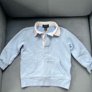 Boys Ralph Lauren blue and white preppy polo sweatshirt 2T